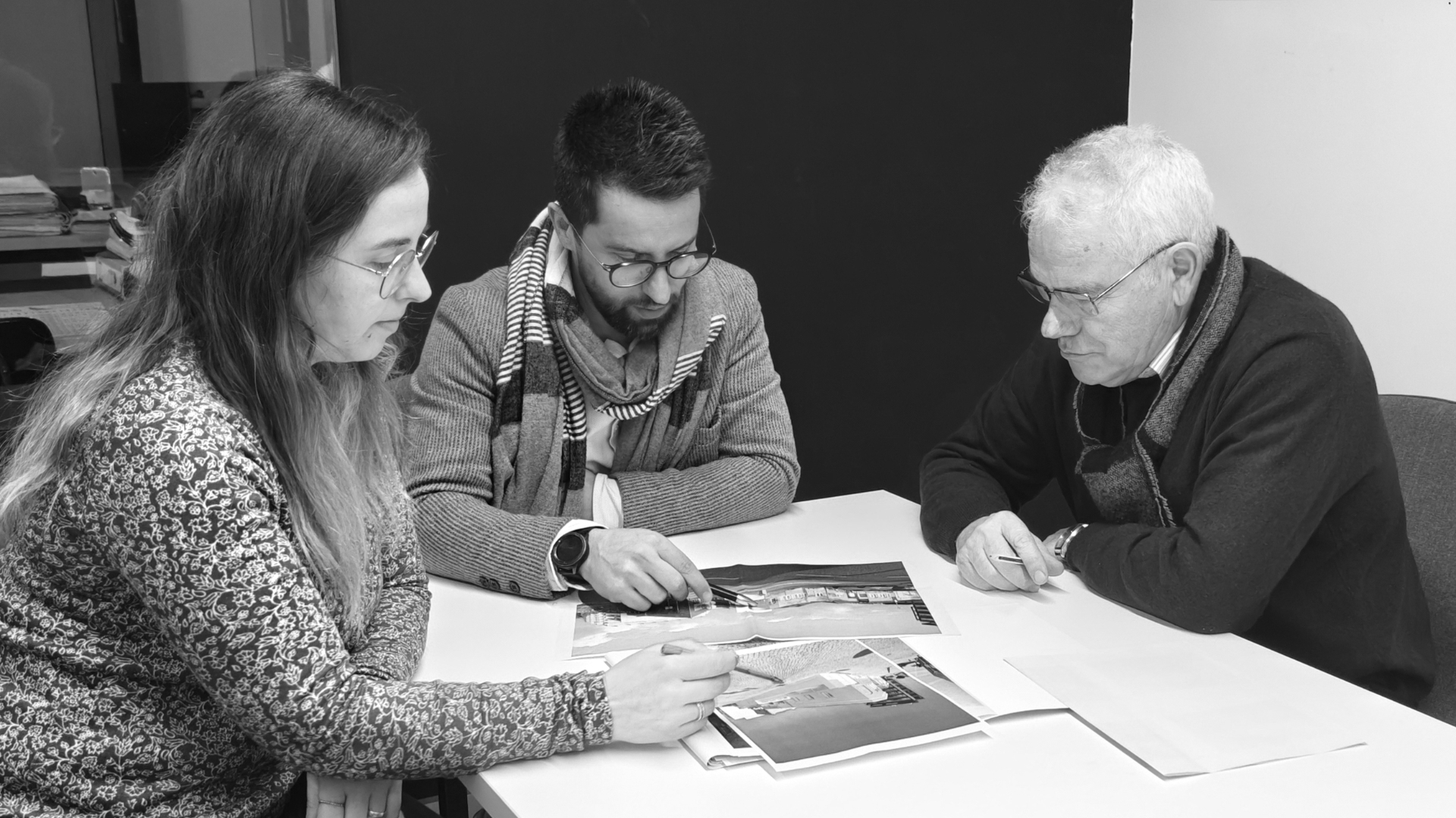 Reunião de projeto no atelier da Figueira da Foz.